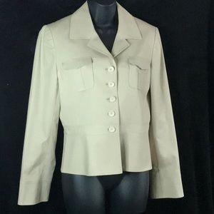Antonio Melani Cream with blue pinstripes Jacket